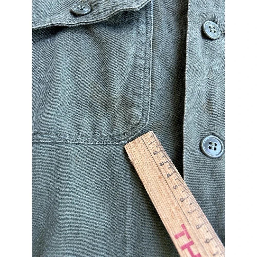 Vintage U.S. Army OG-107 Shirt 70th‎ Infantry Patch BVD Hayes Co Medium